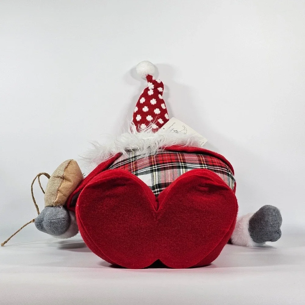 Holiday Time Floor Standing Gnome Expandable Christmas Decor Red Plaid 41